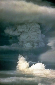 Mt. Pagan, 1981 eruption (© Gary Haust, 1981, USGS)